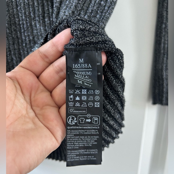 ALLSAINTS JULIETTE RIBBED MOCK NECK MINI DRESS - Picture 5 of 7